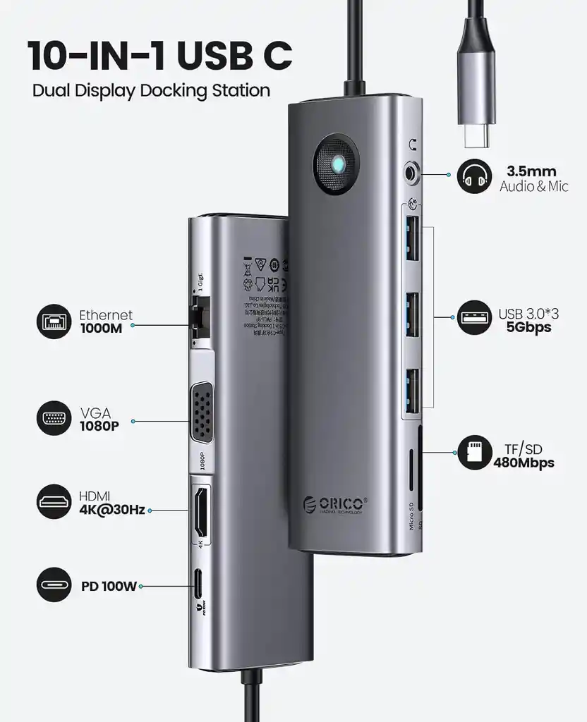 Adaptador Usb C A Hdmi Ethernet Usb Macbook Windows