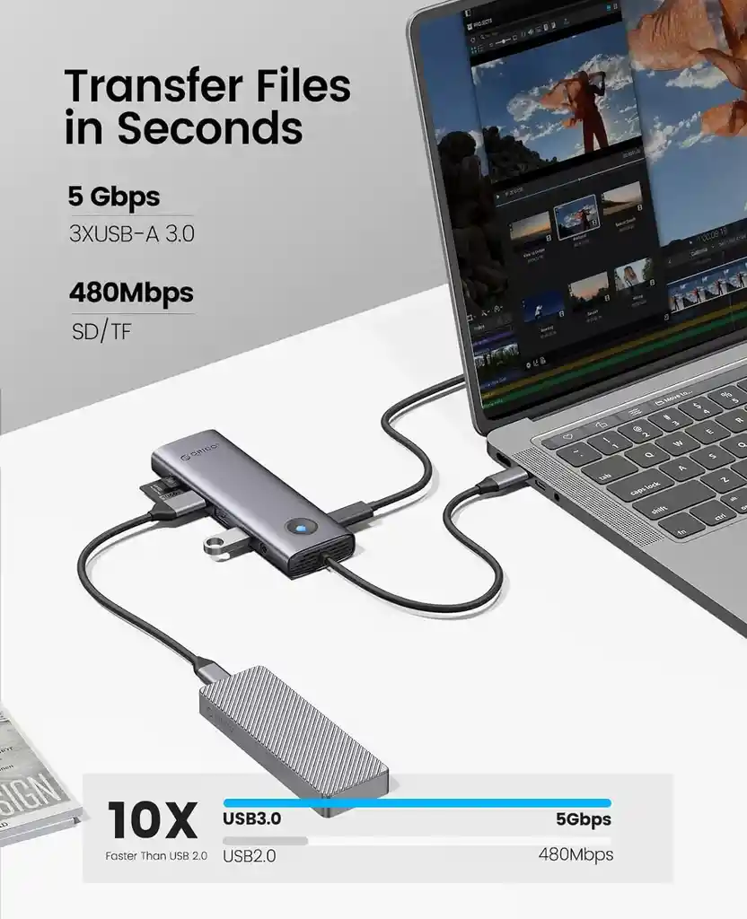 Adaptador Usb C A Hdmi Ethernet Usb Macbook Windows