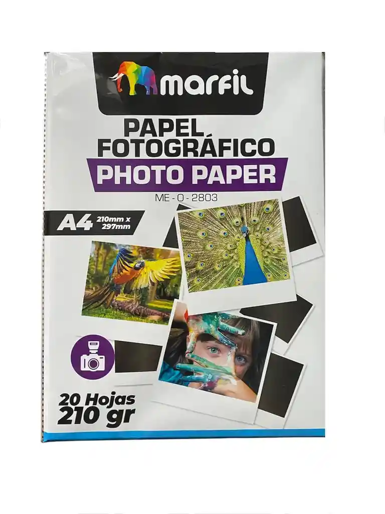 Papel Fotografico 210 Gms X 20 Hojas Tamaño A4 Marfil