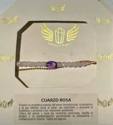 Pulsera Celestial Cuarzo Rosa