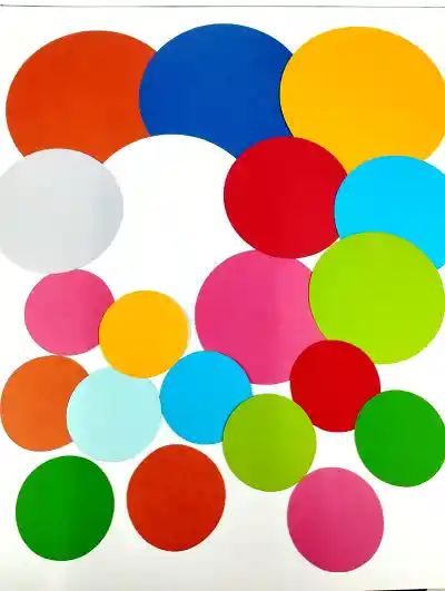 Círculos De Cartulina De Diferentes Tamaños X20 Unidades Colores Surtidos