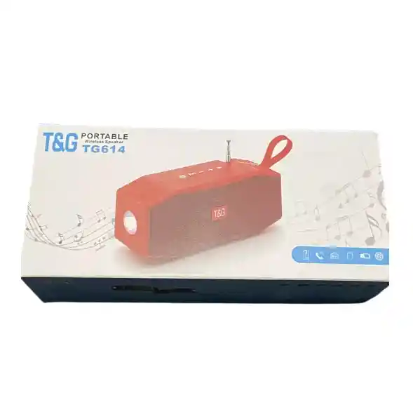 Parlante Bluetooth Portátil Tg614 Rojo