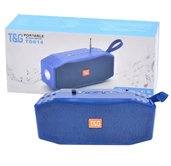 Parlante Bluetooth Portátil Tg614 Azul