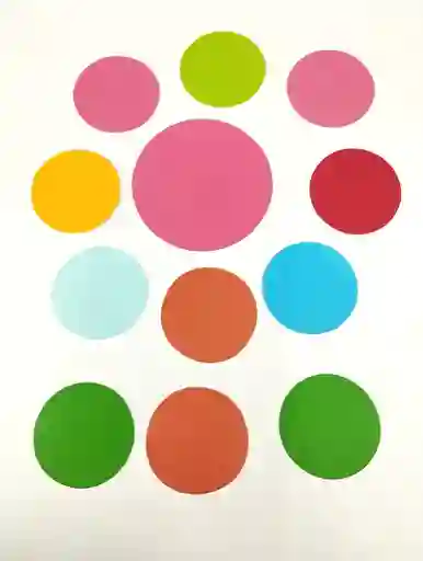 Círculos De Cartulina De 4.5cm X20 Unidades Colores Surtidos