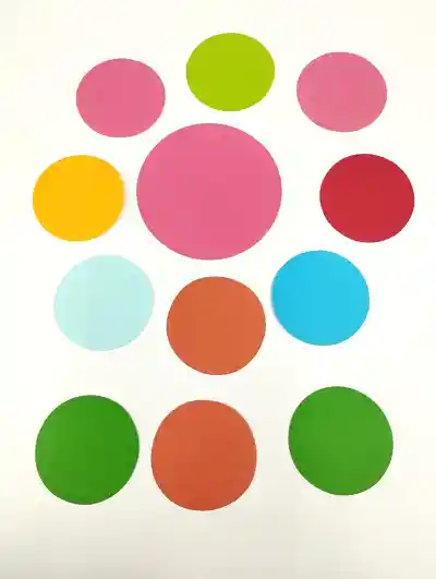 Círculos De Cartulina De 4.5cm X20 Unidades Colores Surtidos