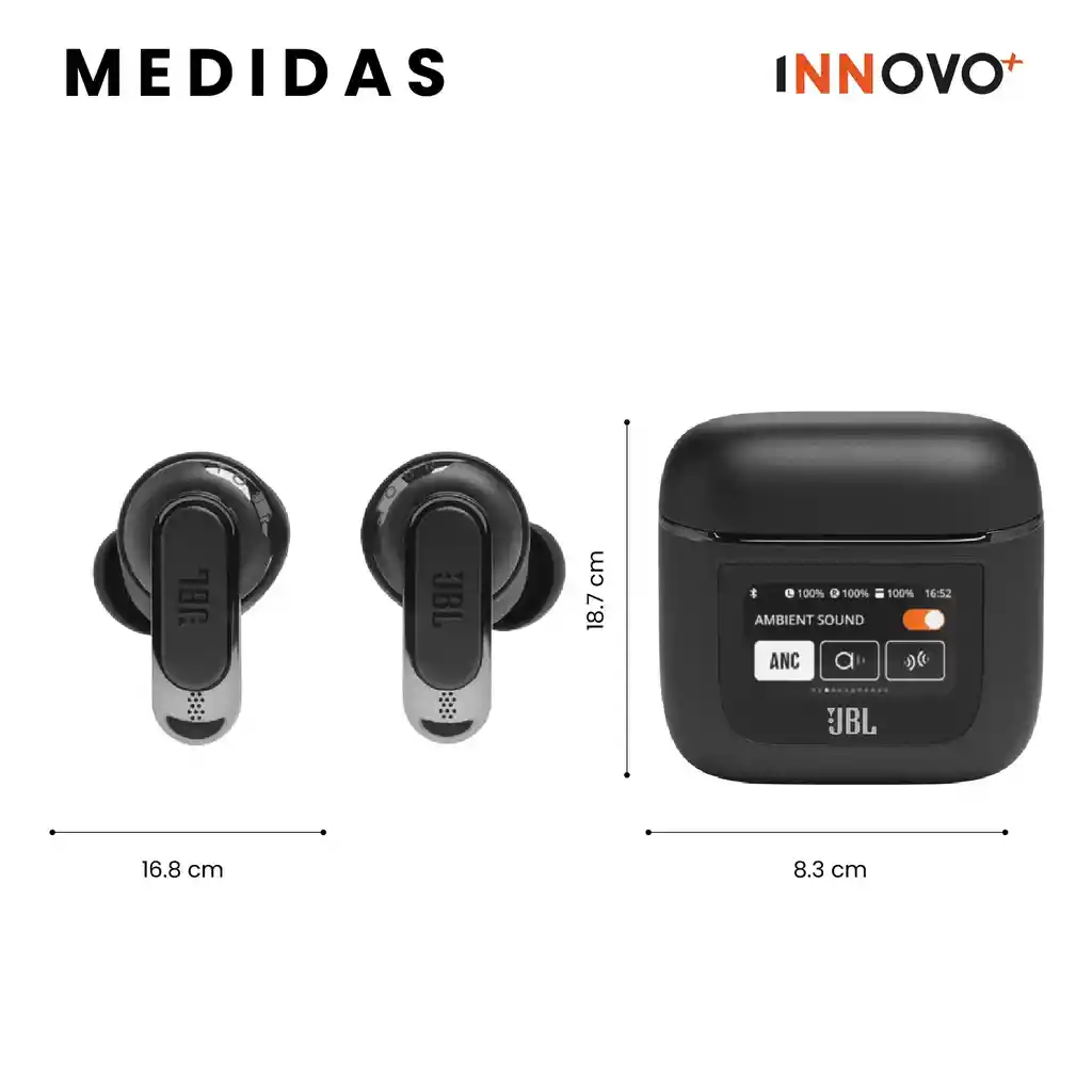 Audífonos Jbl Tour Pro 2 Calidad 1.1 Con Pantalla Táctil Negro Full Sound