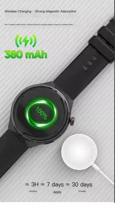 Smartwatch K500 Reloj Inteligente Pantalla Amoled Pulso Cuero Negro