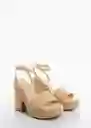 Sandalias Lailo Beige Talla 38 Mujer Mango