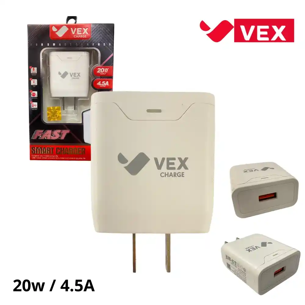 Cabezote Carga Rapida Vex Original 20w 4.5 A Usb
