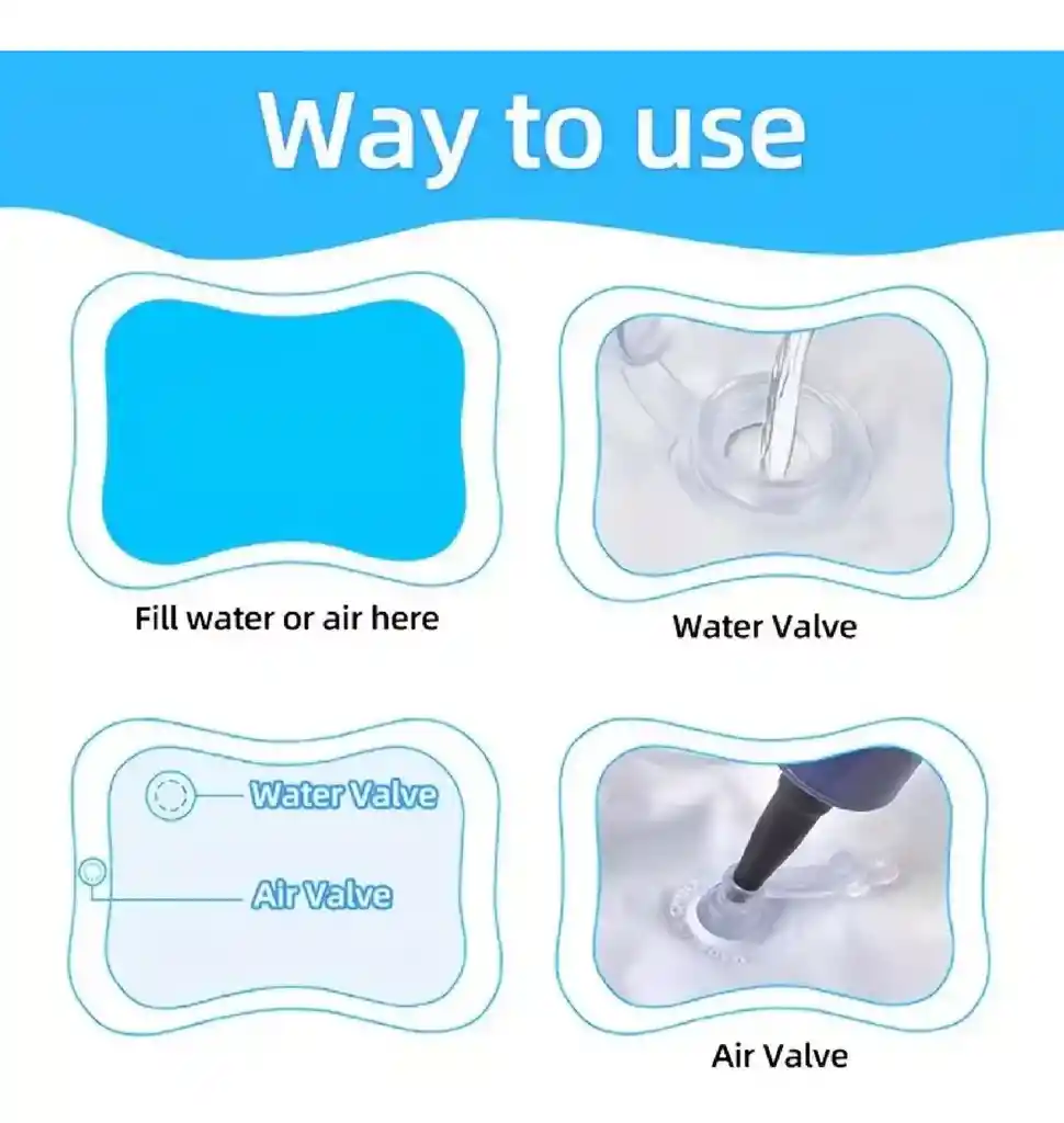 Tapete De Agua Inflable Estimulación Para Bebes