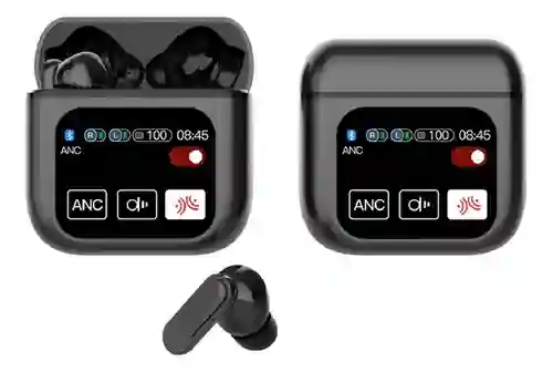 Audifonos Bluetooth 5ta Generacion Cancelación Ruido Sonido Mega Bass Pantalla Negro Pro Color Negro 5.2