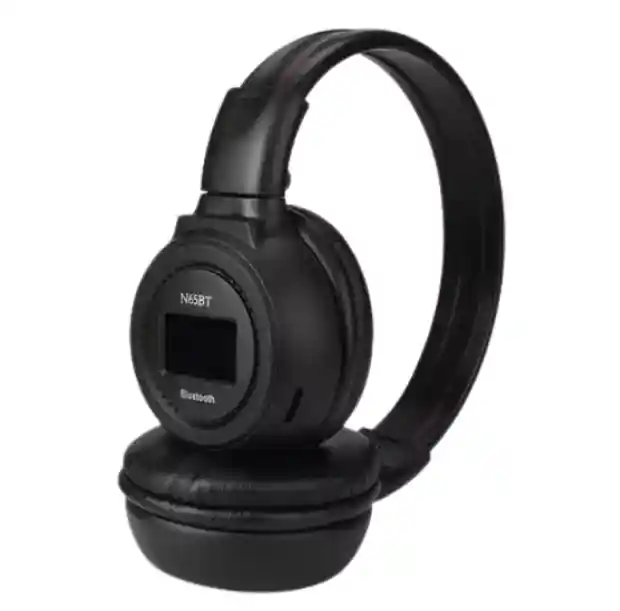 Diadema Bluetooth N65 Negra Calidad De Sonido Y Confort Inigualables