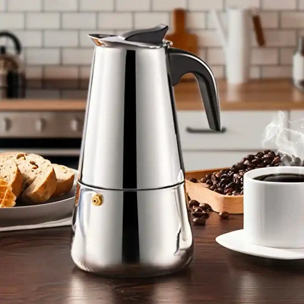 Cafetera Italiana 6 Tazas En Acero Quirúrgico - Express Maker