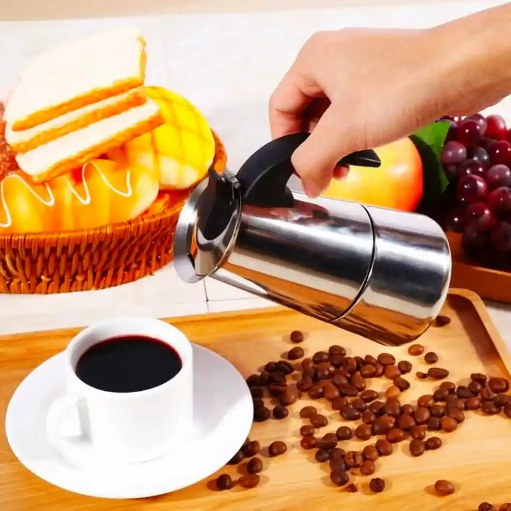 Cafetera Italiana 6 Tazas En Acero Quirúrgico - Express Maker