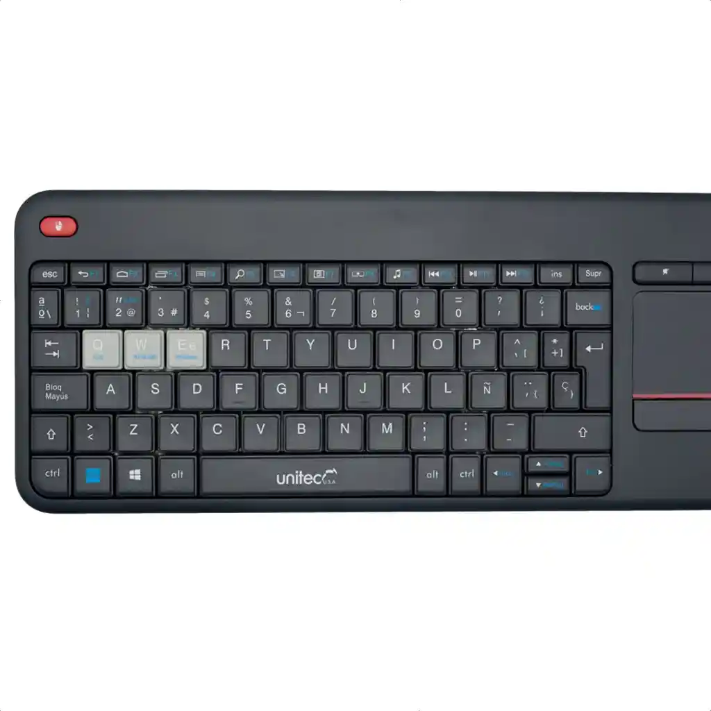 Teclado Inalámbrico Multidispositivo Touchpad Unitec W001