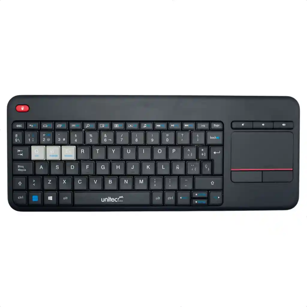 Teclado Inalámbrico Multidispositivo Touchpad Unitec W001