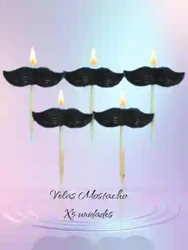 Velas Mostacho X5 Unidades