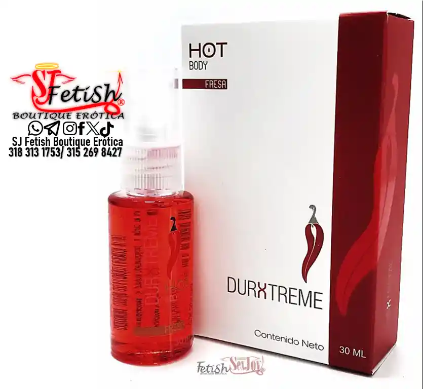 Aceite Caliente, Sabor A Fresa 30ml Chily Hot / Sex Shop Armenia Sj Fetish Boutique Erotica