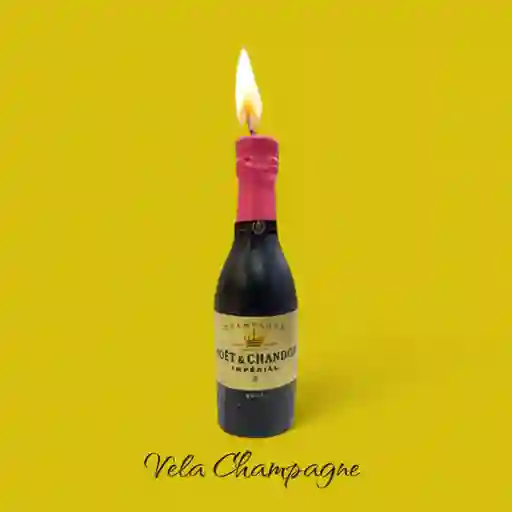 Vela En Forma Botella De Champagne 9cm / X1unidad