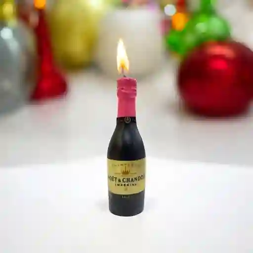 Vela En Forma Botella De Champagne 9cm / X1unidad