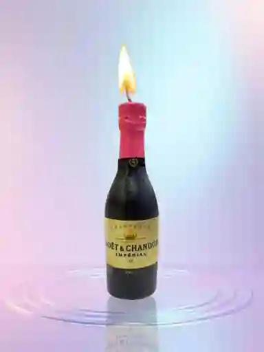 Vela En Forma Botella De Champagne 9cm / X1unidad