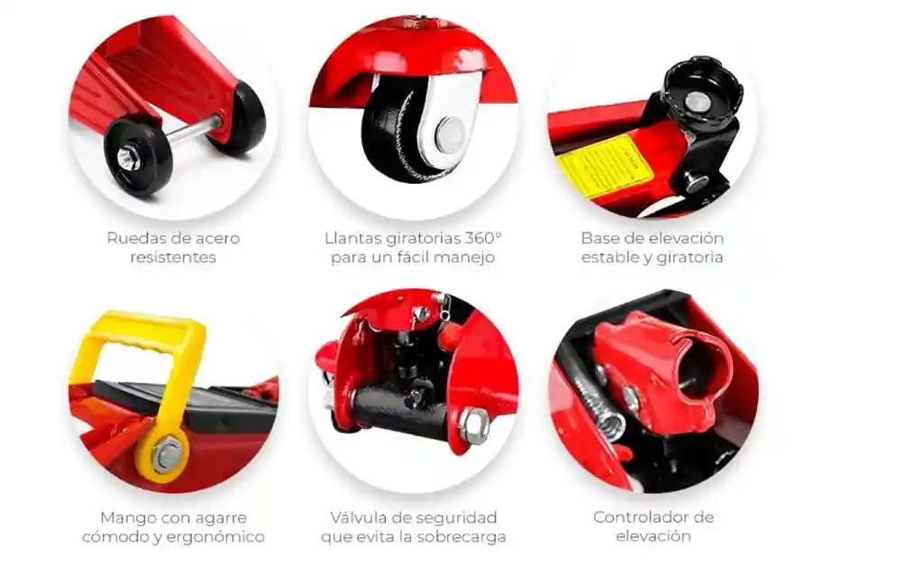 Gato Hidraulico Tipo Zorra 2 Toneladas Portatil Autos