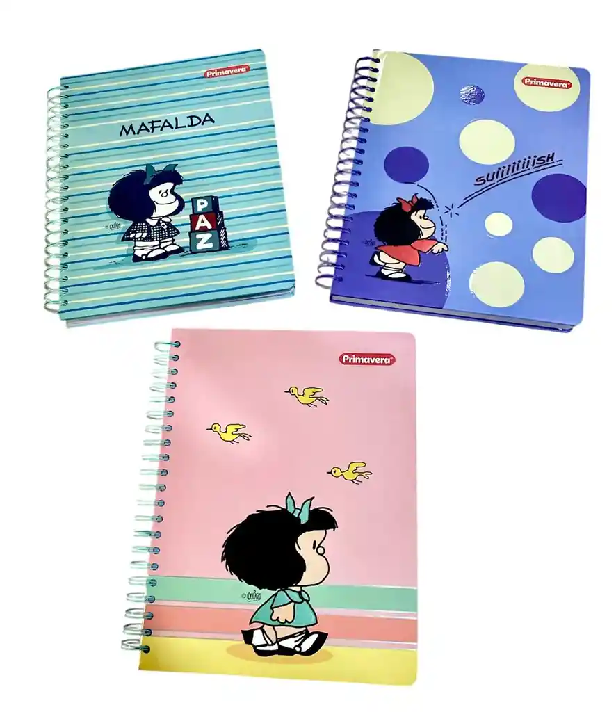 Cuaderno 7 Materias Grande De Mujer Argollado Cuadriculado Primvera Diseños Surtidos