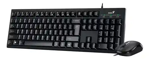 Kit Teclado Mouse Genius Km-100se Usb Oficina Negro