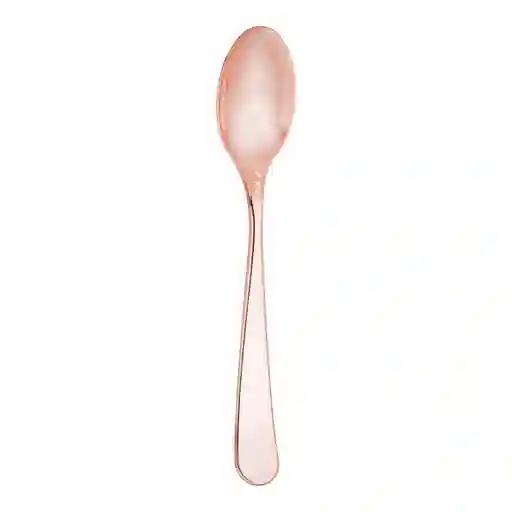 Mini Cucharas Oro Rosa Metalizadas X 24 Und