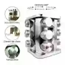 Organizador Giratorio De Acero Inoxidable Para Condimentos - 12 Tarros