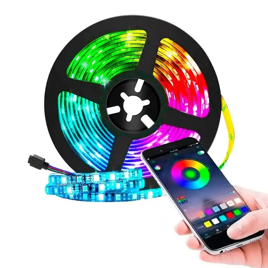 Cinta Led Multicolor Bluetooth 5m Para Ambientes Personalizados