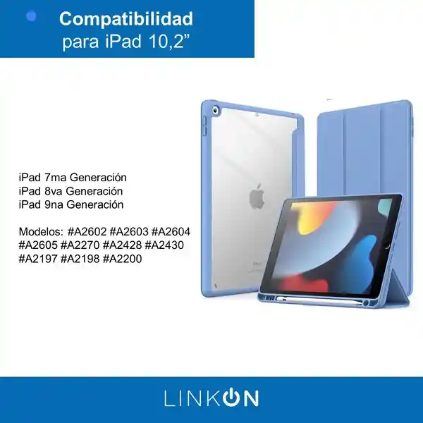 Estuche Funda Case Espacio De Lápiz Ipad Linkon - Haze Blue