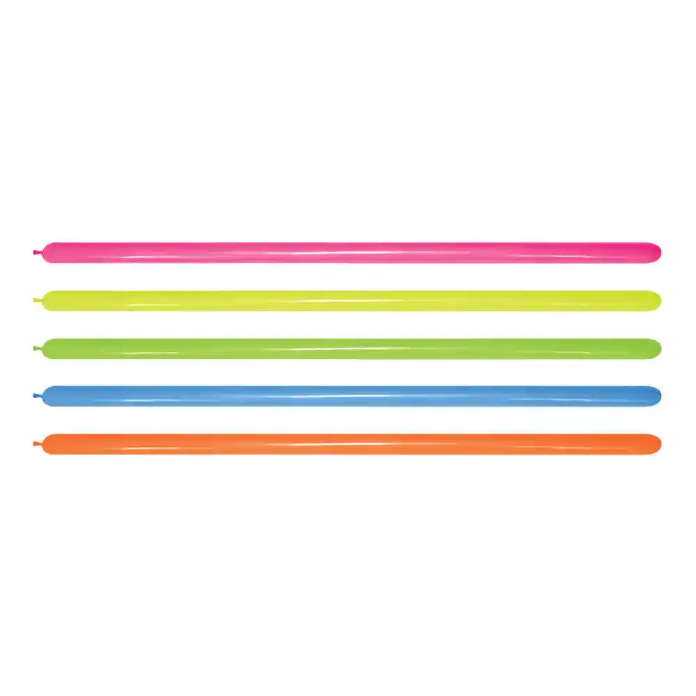 Globo Tubito 260 Neon Surtido X 20 Und