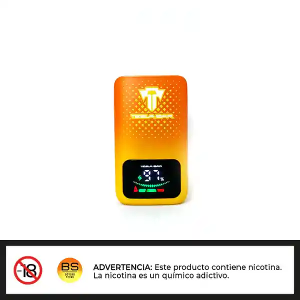 Vape Tesla Bar Xp 18000 Puffs Battery Solar Amber (naranja - Amarillo)