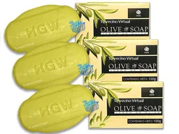 3 Jabones En Barra De Oliva Hgw