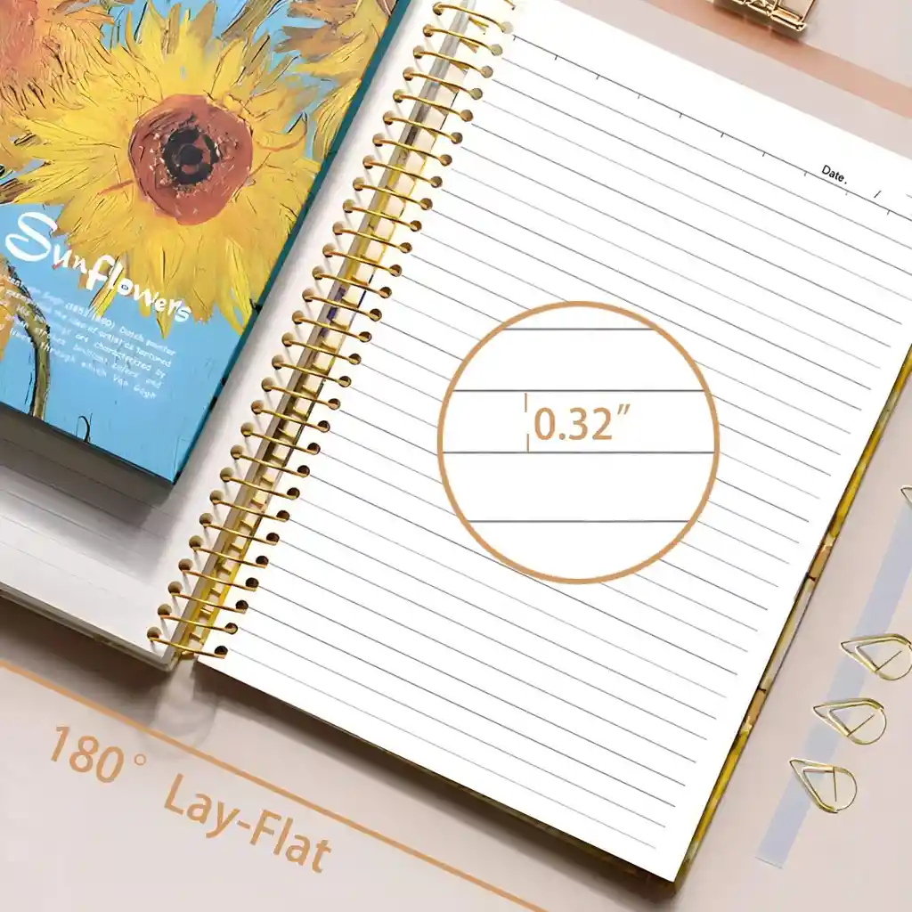 Cuaderno Argollado Vincent Van Gogh 300 Paginas Pasta Dura