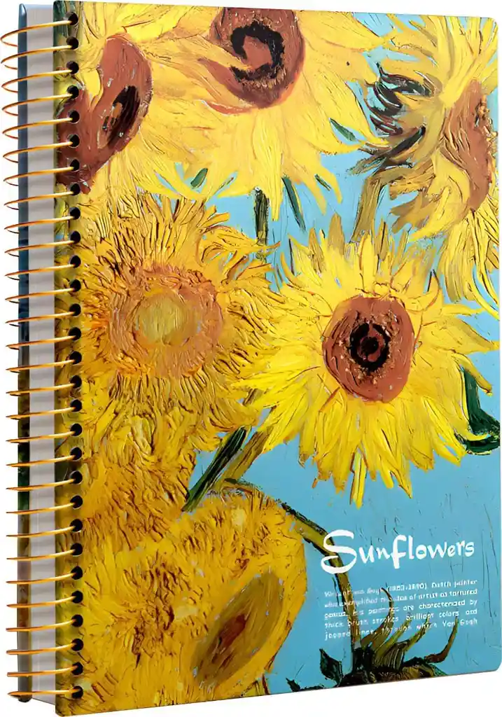 Cuaderno Argollado Vincent Van Gogh 300 Paginas Pasta Dura