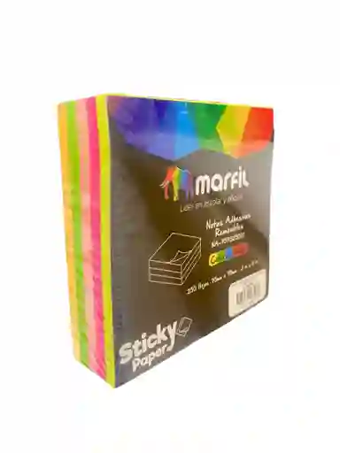 Notas Adhesivas Neon Multicolor 250 Hojas 76 X 76 Mm