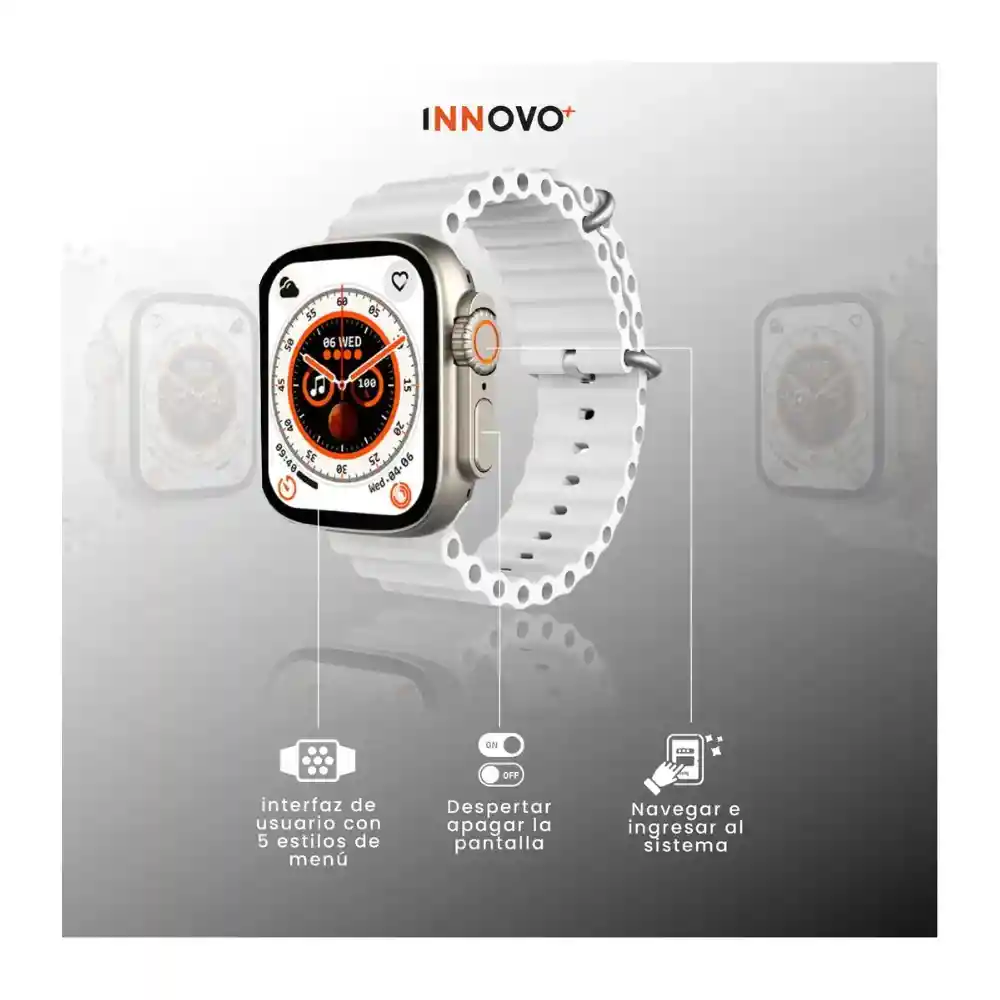 Doble Combo Smartwatch T8 Ultra Plus + Audífonos Airpods Pro (segunda Generación) Full Calidad 1.1