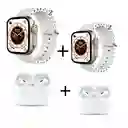 Doble Combo Smartwatch T8 Ultra Plus + Audífonos Airpods Pro (segunda Generación) Full Calidad 1.1