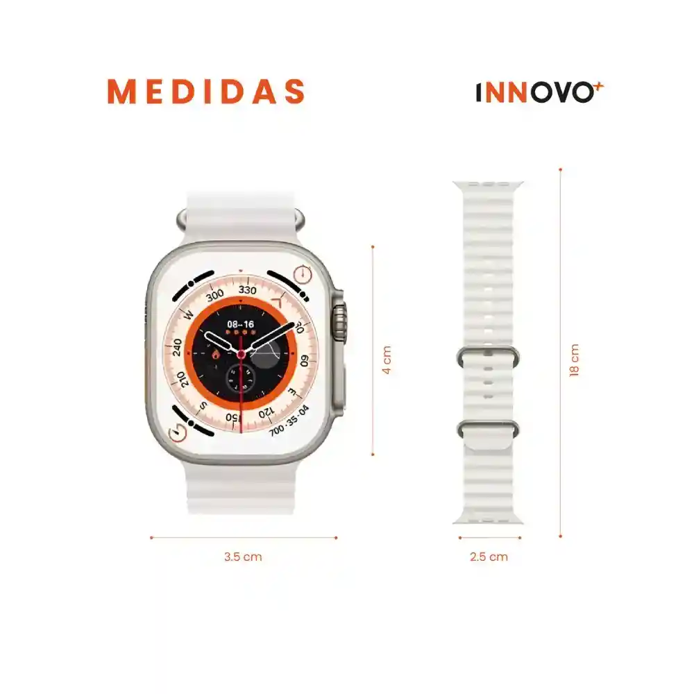Doble Combo Smartwatch T8 Ultra Plus + Audífonos Airpods Pro (segunda Generación) Full Calidad 1.1