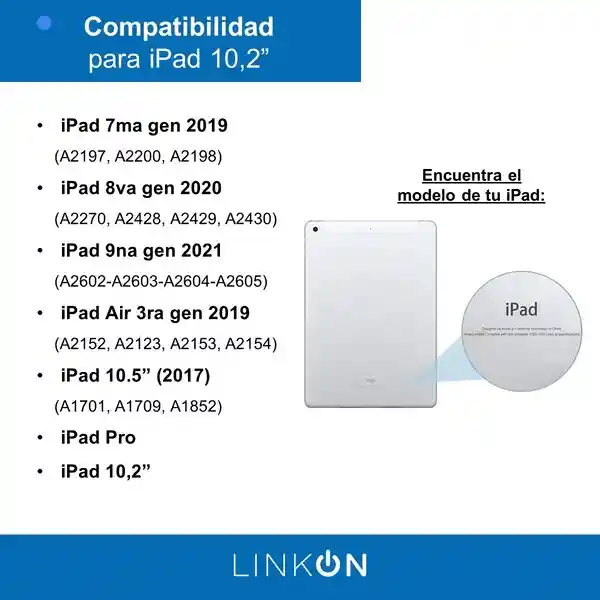 Estuche Funda Smart Case Para Ipad Linkon - Skye Blue
