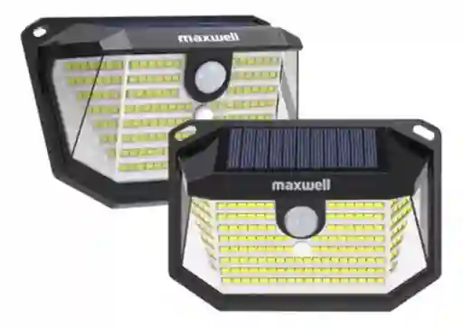Lampara Solar Led Exterior Pack X2 Maxwell Sensor Movimiento