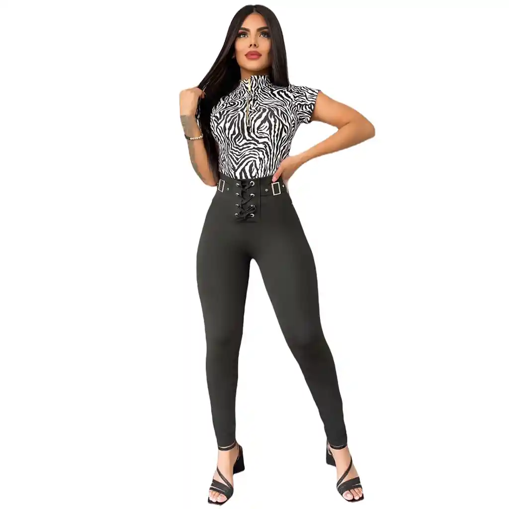 Pantalon Mujer Corset Cinturon