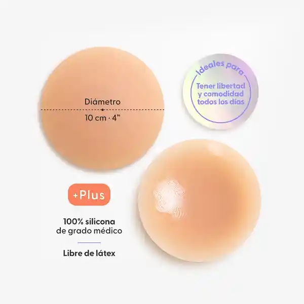 Cubre Pezones Circular De Silicona Nipskin Bare It All Nipple Cappuccino Plus 10cm