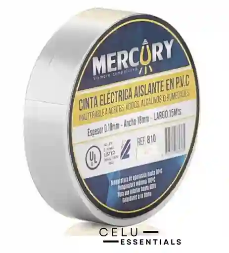 Cinta Aislante Eléctrica Blanca 5m