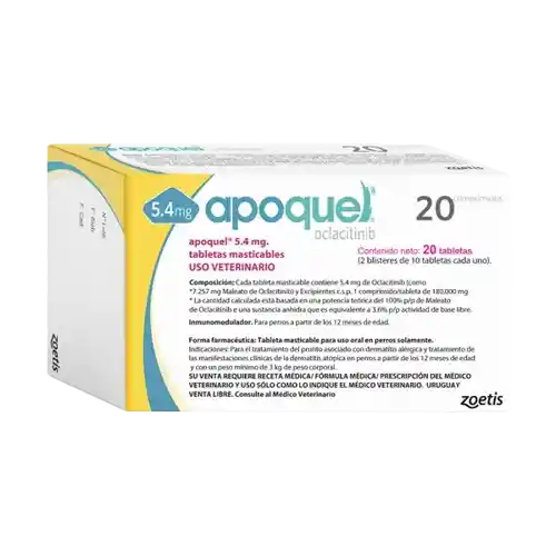 Apoquel 5,4 Mg 20 Tabletas Masticables