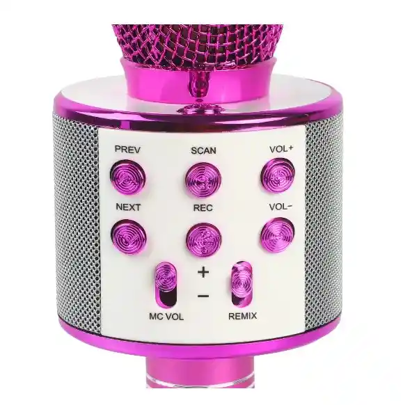 Micrófono Karaoke Para Niños Ws-858 Rosado
