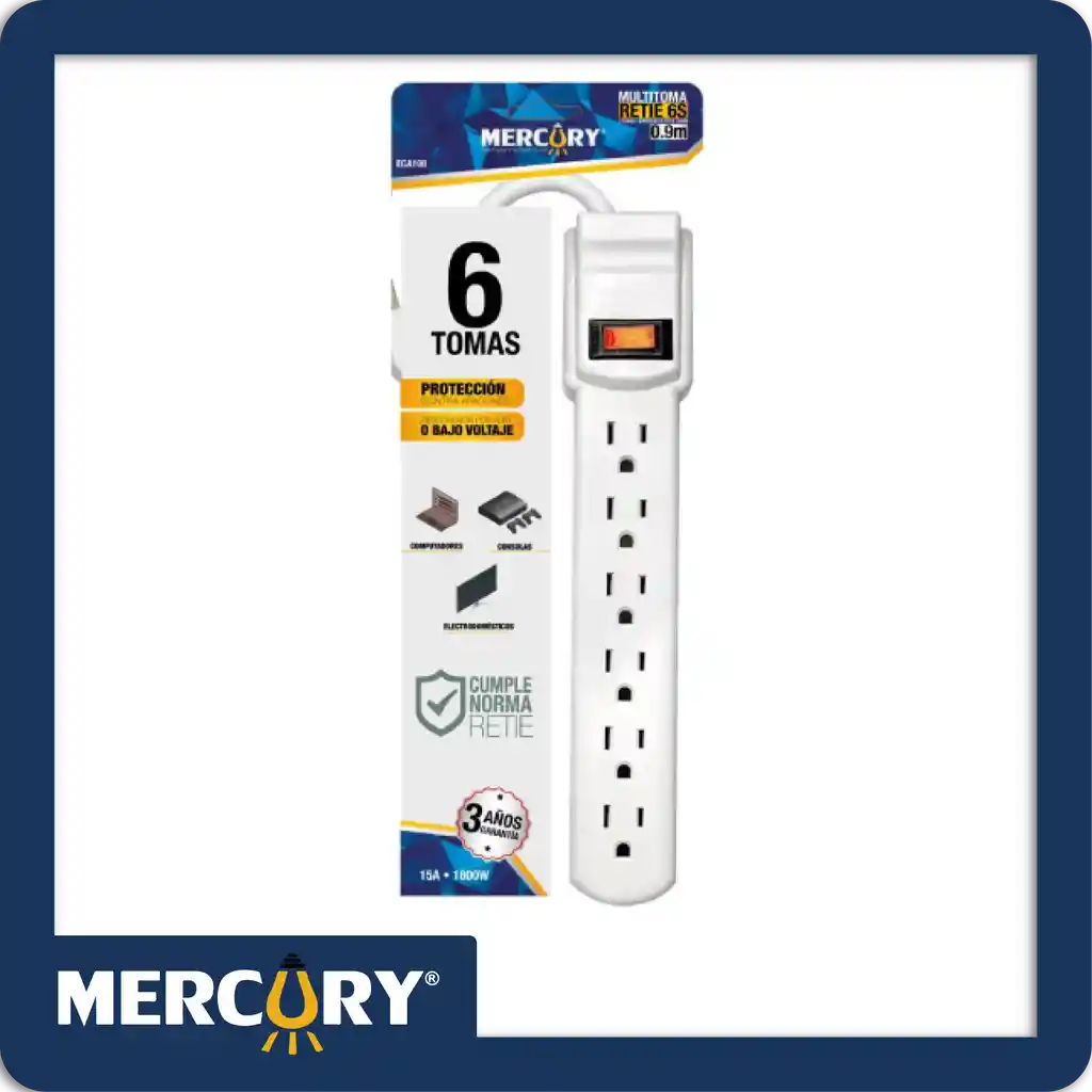 Multitoma Mercury Retie 6s 0.9m 3x14awg Blister Eca108