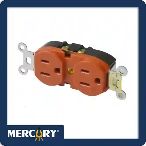Toma Doble Naranja Hospitalaria Regulada Mercury 15a Eti06